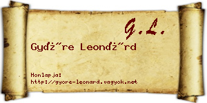 Györe Leonárd névjegykártya