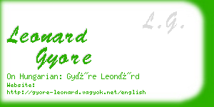 leonard gyore business card